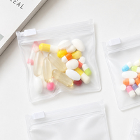 Sacs à fermeture éclair en EVA transparents pour le stockage de pilules, capsules et vitamines – Tailles variées – Sachets refermables en plastique EVA pour médicaments
