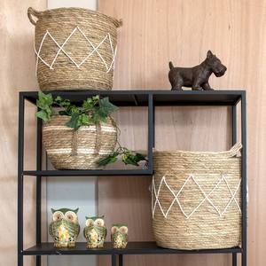 Panier de décoration en jacinthe d'eau Offre Spéciale Organisateur de stockage Durable tissé à la main Autres décorations pour la maison - Product Image 4