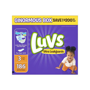 Pañales Luvs suaves y absorbentes para recién nacidos y niños pequeños de exportación - Product Image 3