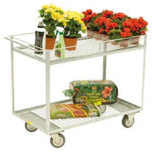 รถเข็นสวนไม้อัดแบบหนาพิเศษสำหรับต้นไม้และดอกไม้พร้อมล้อสี่ล้อ - Product Image 1