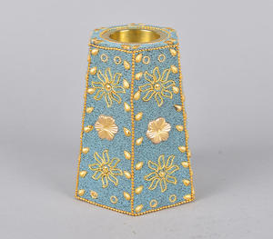 <b>Electric</b> Traditional Arabic <b>Incense</b> <b>Burner</b> Mosaic Wood Resin Crystal Ramadan Gift Bakhoor <b>Burner</b> Scented Metal <b>Incense</b> Holder - Product Image 2