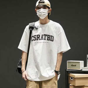 NUEVA moda poliéster/algodón hombres camiseta de gran tamaño diseño en blanco Formal cuello alto lujo logotipo personalizado peso pesado Camiseta de punto - Product Image 3