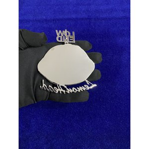 Pendentif Hip Hop personnalisé en argent 925 avec perle d'eau douce et moissanite, motif citron, diamants glacés, breloque de dessin animé mignonne et thématique - Product Image 2