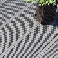 Planche de terrasse creuse en WPC moderne pour extérieur, antidérapante, écologique, imperméable, finition brossée, composite bois-plastique, de bonne qualité