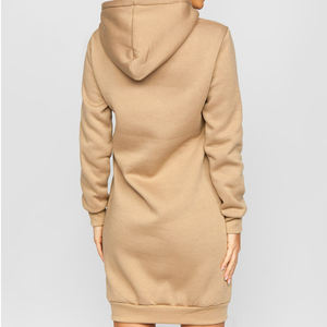 OEM Mélange Doux Coton Polyester Polaire Tricoté Pull Ajusté À Capuche Respirant Personnalisés Performance Figures Hoodies Femmes Robe - Product Image 5