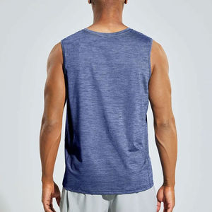 Recién llegado, camiseta sin mangas para hombre, estilo muscular de Color sólido con diseño único, Camiseta de punto informal del fabricante - Product Image 6
