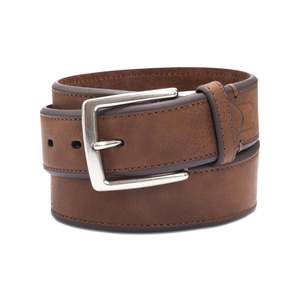 Cintura Casual da Uomo con Bordo Smussato, Taglia 44, Marrone, Metallo, Prodotto Club Room - Product Image 1