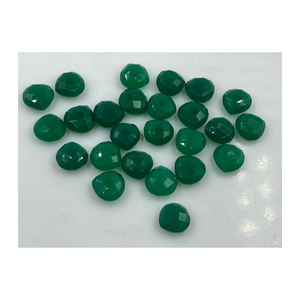 Compre Cuentas de Ónice Verde Facetadas en Forma de Corazón, Cuentas Naturales de 12x12 mm en Forma de Corazón, Colores de Piedras Preciosas Hechas de Material de Ónice - Product Image 4