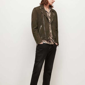 Producto y embalaje totalmente personalizados Chaqueta de ante para hombre Traje de moda Artículo fresco Chaqueta de cuero de ante para hombre Servicio OEM personalizado - Product Image 5