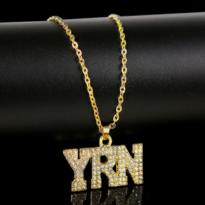 <b>Men</b> iced out <b>pendant</b> <b>necklace</b> collection with moissanite gold tone hip hop style chains fashion statement jewellery - Product Image 4