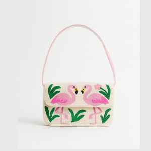 Sac à main artisanal indien en perles de verre multicolores, forme personnalisée, style décontracté, sac baguette fait main - Product Image 1