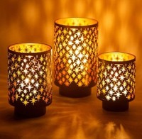 Support de bougie votive en métal fait main, design personnalisé, lanterne scintillante en forme d'étoile, parfumée, pour Noël, mariage, décoration intérieure, vente chaude