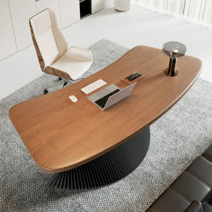 Luellen Rectangular <b>Solid</b> <b>Wood</b> Writing <b>Desk</b> for Bedroom Office Computer Workstation for Executives & Managers - Product Image 3