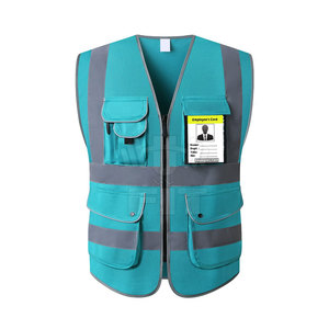 เสื้อกั๊กนิรภัย Hi VIS ชุดทำงานผ้าโพลีเอสเตอร์สามารถปรับแต่งได้วัสดุสะท้อนแสงกันน้ำมีโลโก้ที่สามารถปรับแต่งได้ - Product Image 1