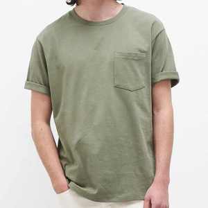 100% Cotton <b>Men's</b> Tshirts Organic Jersey Tshirt for <b>Men</b> Short Sleeve <b>Mens</b> <b>T</b>-<b>shirt</b> Summer <b>Pocket</b> <b>T</b> <b>Shirts</b> Custom Tee Top - Product Image 1