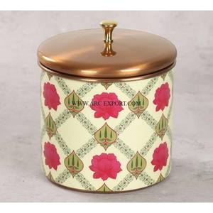 Lot de 3 Pots de cuisine en acier inoxydable poli miroir Qualité supérieure Vintage Top Vente Accessoires de cuisine Conteneurs alimentaires - Product Image 5