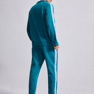 Ropa deportiva personalizada Mid Spliced Jogging Printing 100% poliéster Zip UP Casual Men Track Suits Gym Training Chándal Sets - Product Image 3