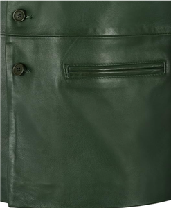 Gilet confortable en cuir véritable de haute qualité pour hommes, fait sur mesure pour mariage, fête, bureau, style décontracté, mode hivernale - Product Image 4