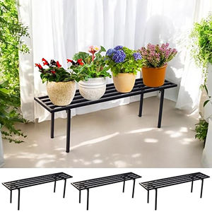 1 Tier Indoor/Outdoor <b>Plant</b> <b>Stands</b> Home Decor Pack of 2-for Balcony and <b>Garden</b> - Product Image 1
