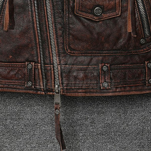 Chaleco de Cuero para Motocicleta, Resistente al Viento, Precio al por Mayor OEM, Chaleco de Cuero para Hombre - Product Image 6