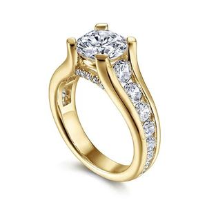 2.5tcw Lab Grown Round Cut Diamond Anillo de Compromiso 14K Oro sólido Anillo de regalo de lujo de moda para mujeres Certificado IGI - Product Image 3