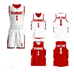 Individuell bedruckbares Unisex-Basketball-Uniform-Set, 100 % Baumwolle, schnelltrocknend, atmungsaktiv, leicht, Sporttrikot, Shorts, Teamkleidung - Product Image 2