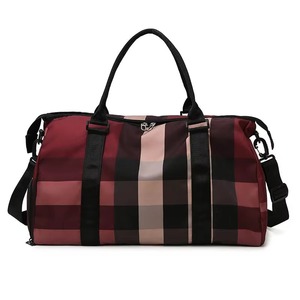 Plaid Portable grande capacité bagages coloré Designer séparation sèche et humide sport Fitness Gym sac de voyage vêtement sacs de sport - Product Image 4