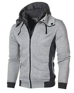 Men's Heavyweight 100% Cotton Hoodie with Double Hood Zip and Drop Shoulder Balaclava Design <b>Perfect</b> for Winter and Cold Weather - Product Image 2