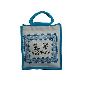 Nuevas bolsas de comestibles de yute con asa impermeable, embalaje portátil reutilizable para almacenamiento y compras - Product Image 1