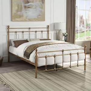 Cadre de lit en laiton artisanal pour une décoration de chambre à coucher luxueuse avec une élégance vintage et une qualité de construction durable et durable - Product Image 5