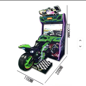 Console de jeu vidéo de course à monnayeur avec moto, panneau en plastique anglais, LED, 2 joueurs, USB - Product Image 3