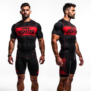 Custom BJJ Rash Guards Premium Sublimación Impresión Durable MMA Rash Guards Perfecto para entrenamiento y competición - Product Image 1