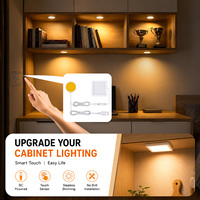 Lampu Sentuh Dalam Kabinet 80mm Persegi (DC12V) Panel PC Buram Anti-Silau Lampu Kabinet LED Saklar Sensor Produsen