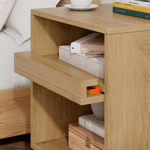 Pata de noche de ratán de madera maciza antigua de lujo, muebles de dormitorio ajustables para uso doméstico para sala de estar - Product Image 3