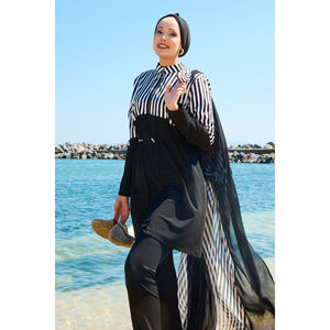 Pareo en mousseline à taille ajustable, maillot de bain décontracté et modeste pour l'été -182 - Product Image 2