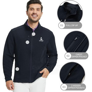 Men <b>Winter</b> Golf Jacket Water Repellent Stand Collar Front Logo for Outdoor <b>Sports</b> and Leisure Use - Product Image 4