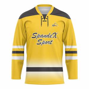 Proveedor Profesional de Camisetas de Hockey sobre Hielo OEM, Camiseta de Hockey sobre Hielo Personalizada al por Mayor, Ajuste Profesional para Adultos, 100% Poliéster, Absorbe la Humedad - Product Image 1