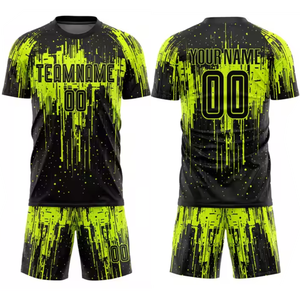 เสื้อฟุตบอลพิมพ์ลายพิมพ์โพลีเอสเตอร์แบบลอกลายสีทึบออกแบบโลโก้ได้ทั้งชายและหญิง100% ผ้าโพลีเอสเตอร์ - Product Image 1