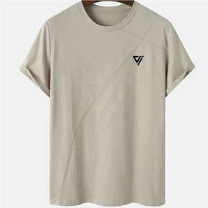 Nueva Camiseta Corta de Gran Tamaño para Hombre, Estilo Urbano, con Logotipo Personalizado en la Parte Delantera, de Algodón y Poliéster Transpirable de Alta Calidad - Product Image 2