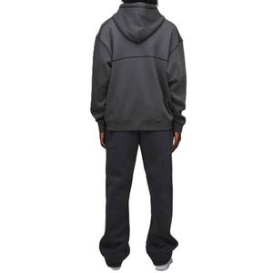 Sweat à capuche zippé pour homme en coton mélangé 450 GSM, coupe ample, avec logo brodé personnalisé, streetwear lourd, fabrication OEM - Product Image 1