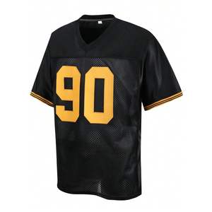 Camiseta Deportiva Retro de Malla 100% Poliéster de Alto Rendimiento, Personalizada con Nombre/Número, Estilo Americano para Fanáticos del Fútbol Americano - Product Image 2