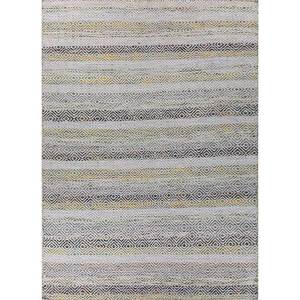 พรมขนสัตว์และใยวิสโคสสีน้ำเงินแบบทอเรียบ ลายเรขาคณิต รุ่น ADWV-13047 สำหรับใช้ในบ้าน - Product Image 1