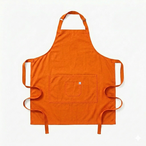 Tablier en toile robuste réutilisable sans manches avec logo personnalisé pour cuisine, pâtisserie, restaurant, uniforme de serveur - Product Image 4