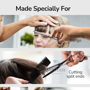 Tijeras de Peluquería Profesionales para Diestros, 32 Dientes, Mango Mediano, Punta Afilada, Acero Inoxidable 4CR de Alta Calidad - Product Image 5