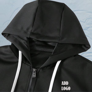 Conjunto Deportivo con Capucha para Hombre de Alta Calidad, Logotipo Personalizado, Transpirable, Ligero, Ropa Deportiva, Tallas Grandes, Diseño Sólido, Invierno - Product Image 4