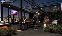 MOON LIGHT PUB Bar sur le toit Design Night Sky View Bar Disposition et décoration