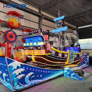 Manèges de parc d'attractions directs d'usine de haute couture tour d'amusement de frisson 50 sièges bateaux de pirate de fer à vendre - Product Image 5