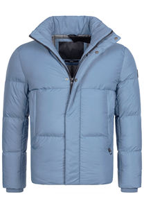 Dernière veste d'hiver pour hommes High Street Design confortable à la mode avec col à capuche fermeture éclair en tissu enduit de toile - Product Image 6