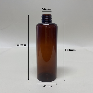 Bouteilles de lotion pour le corps en PET marron foncé avec épaule ronde 200ml - 24mm - 22g bouteilles pour sérum de visage tonique avec emballage de capuchon personnalisé - Product Image 2