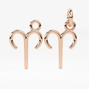 Collar con Signo Zodiacal Aries, Colgante de Estrella en Oro Sólido de 14k o 18k, Colgantes y Dijes Finos, Regalo de Cumpleaños Inspirado en la Astrología - Product Image 4